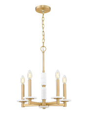 Suspension KADEN en or moderne et albâtre — IL-120J — Luminaire Expert