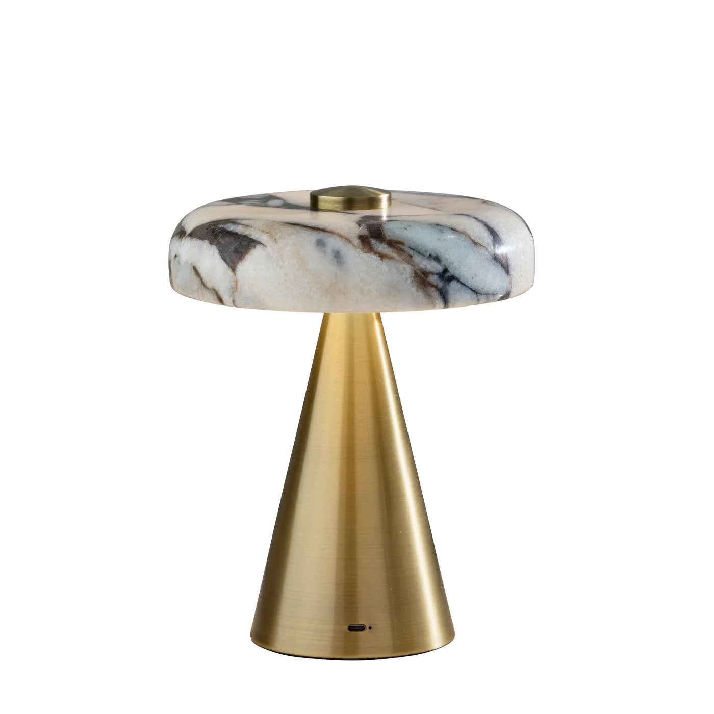 Lampe de table RANDY en laiton antique, rechargeable — 4132-21 — Luminaire Expert