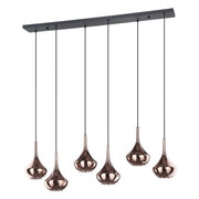 Suspension ALMOSTER en noir cuivré texturé — 390441A — Luminaire Expert
