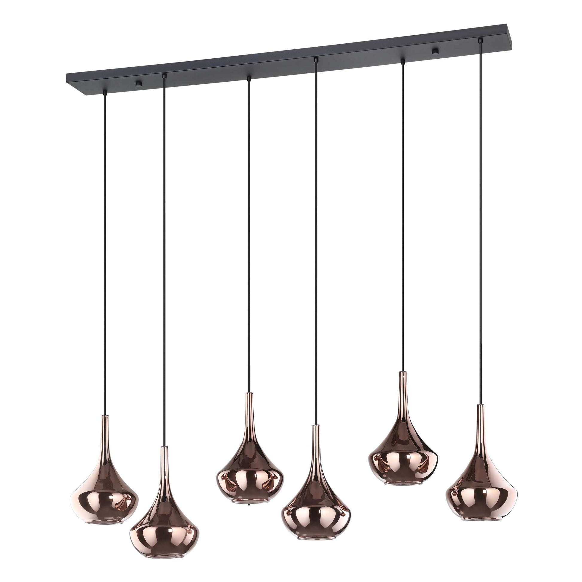 Suspension ALMOSTER en noir cuivré texturé — 390441A — Luminaire Expert