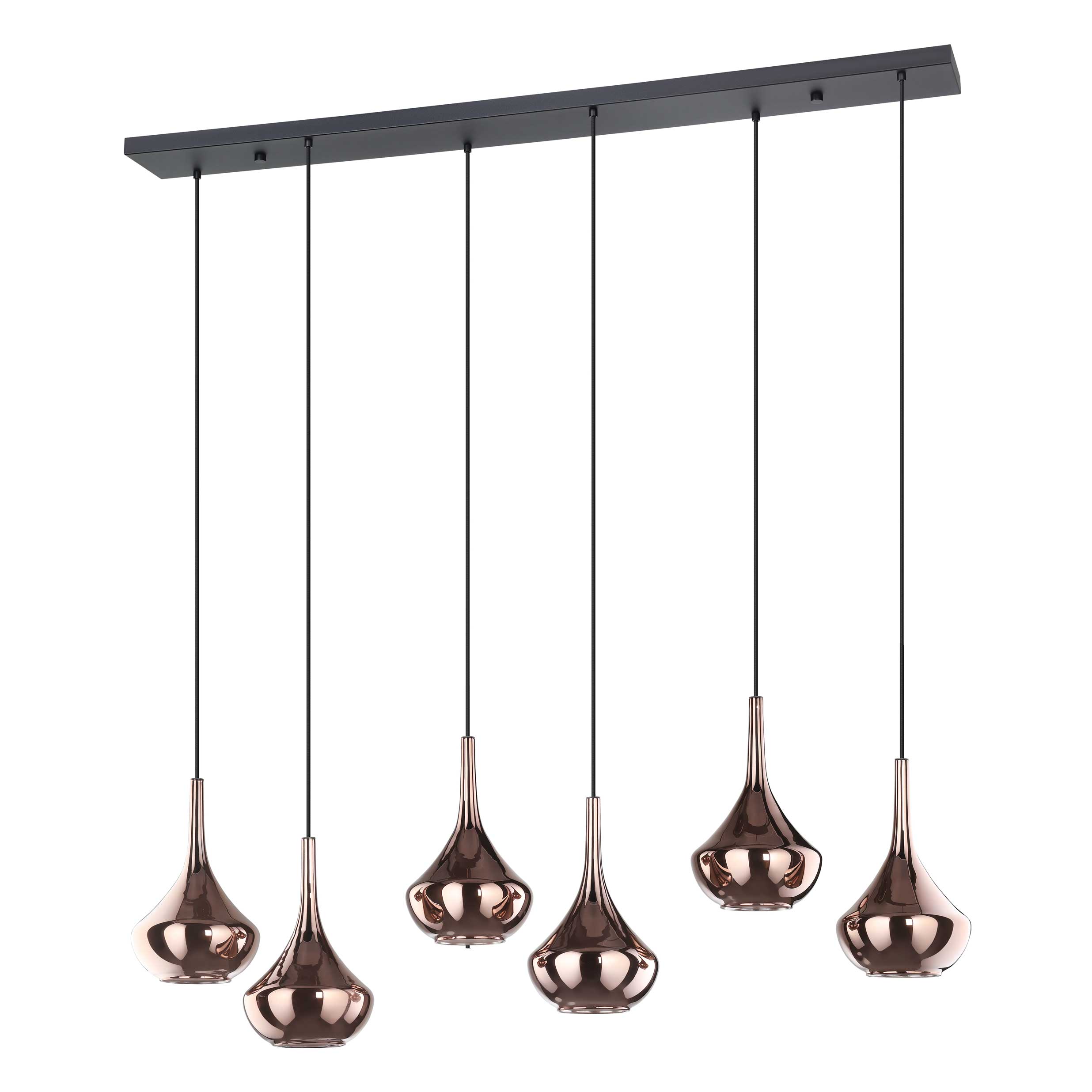 Suspension ALMOSTER en noir cuivré texturé — 390441A — Luminaire Expert