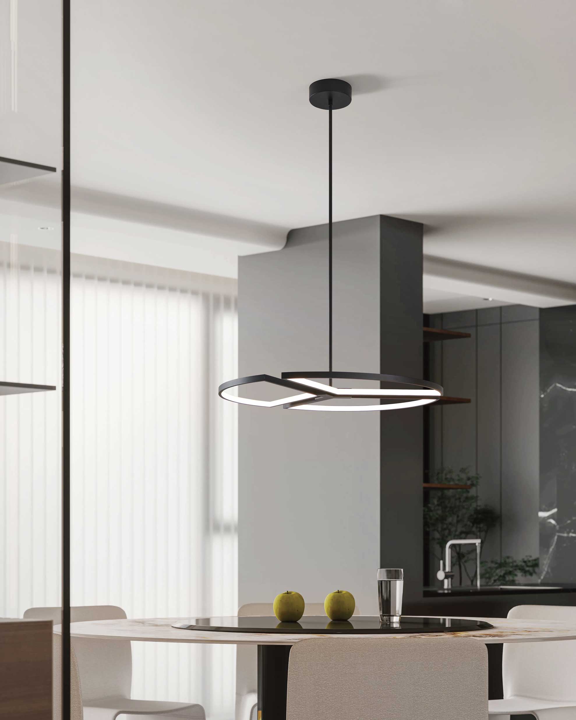 Suspension ALFIE en noir texturé — 207767A — Luminaire Expert