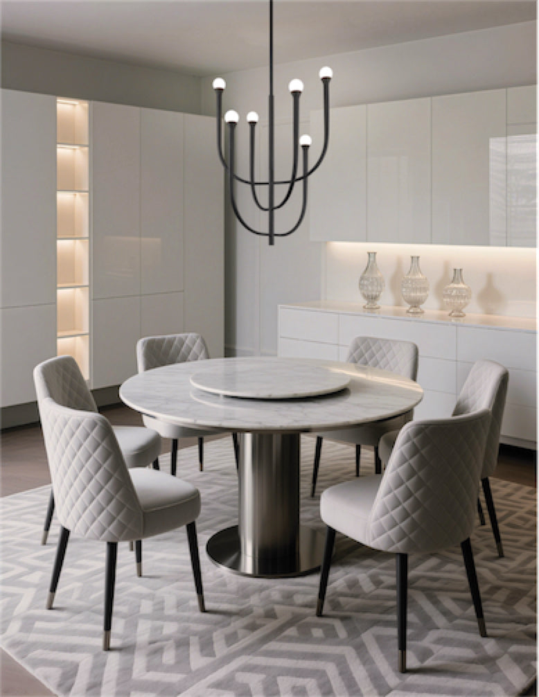 Suspension DAHLIA en noir plâtre — 207261A — Luminaire Expert