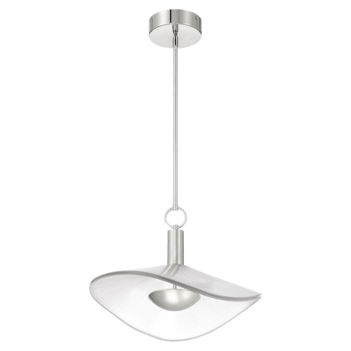 Suspension NOVELLA en nickel poli — 207393A — Luminaire Expert
