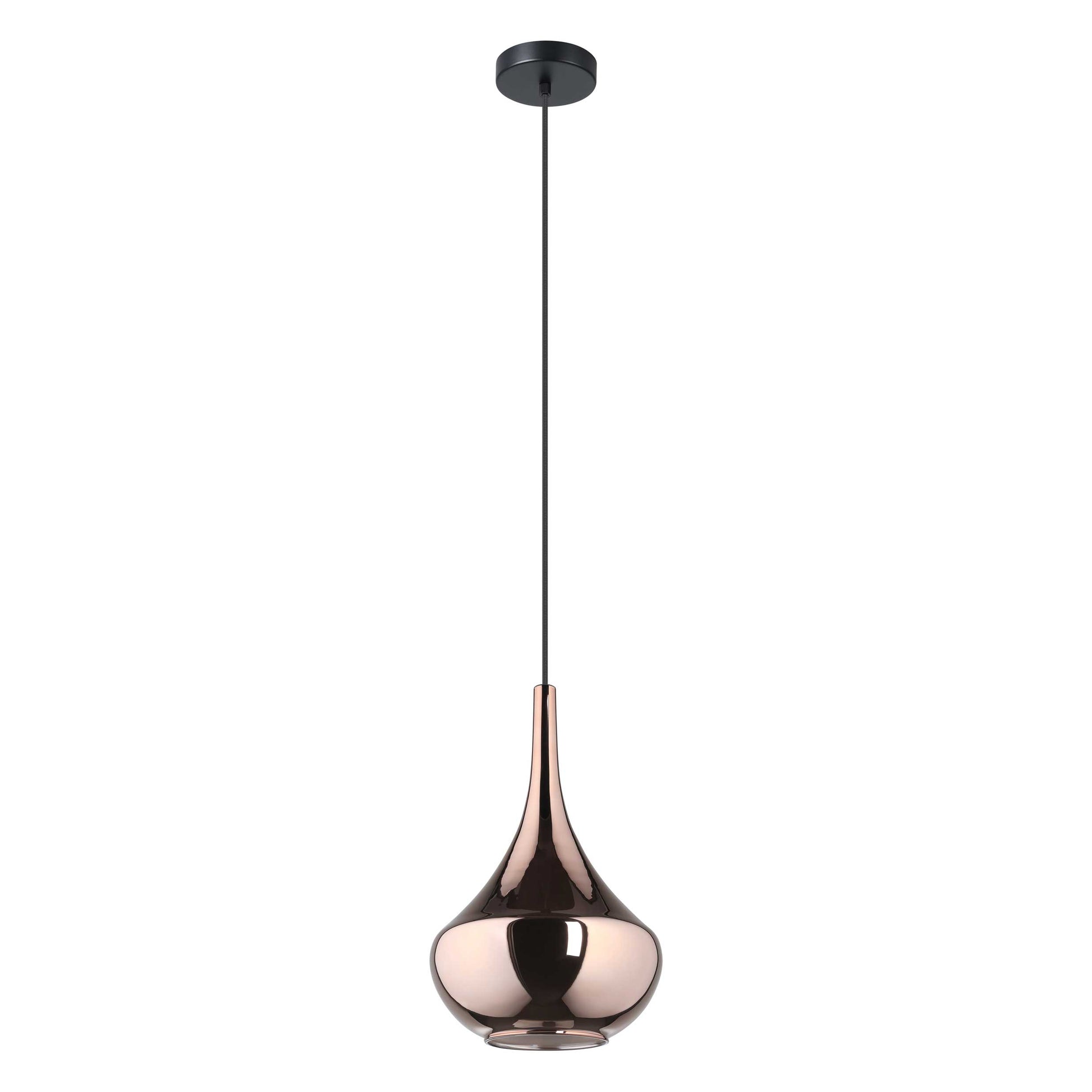 Suspension ALMOSTER en noir cuivré texturé — 390438A — Luminaire Expert