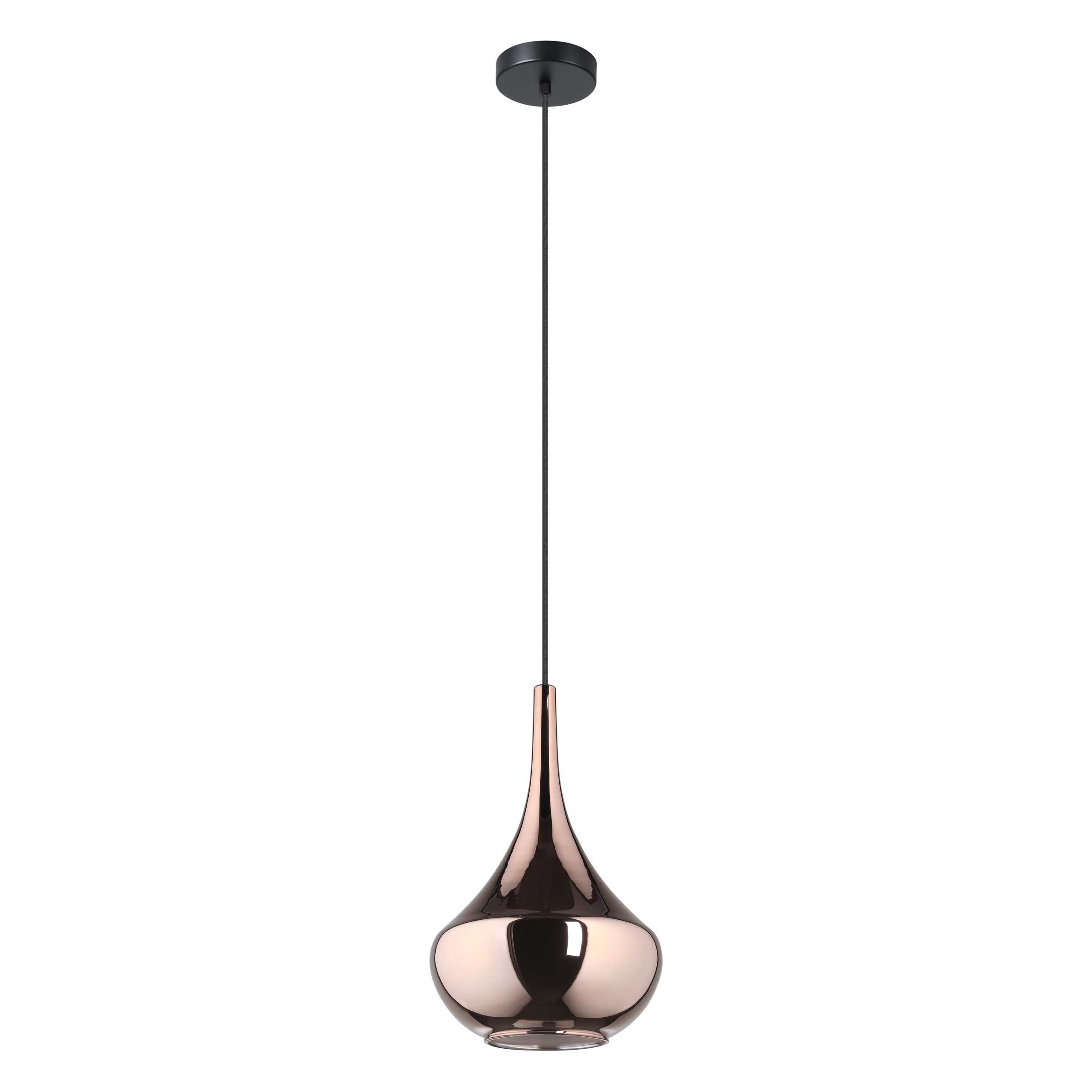 Suspension ALMOSTER en noir cuivré texturé — 390438A — Luminaire Expert
