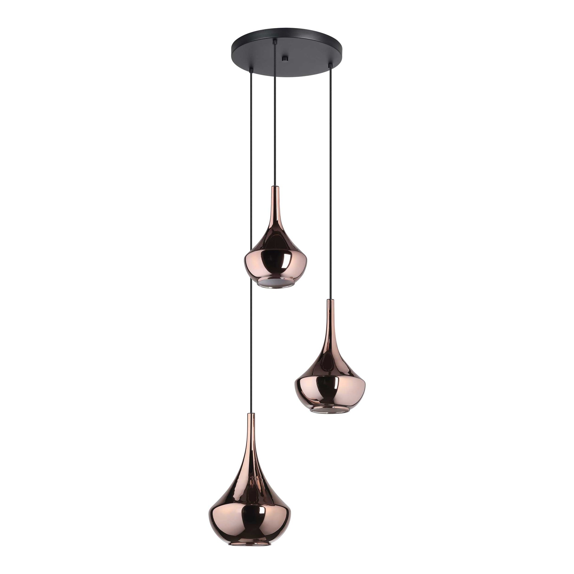 Suspension ALMOSTER en noir cuivré texturé — 390439A — Luminaire Expert