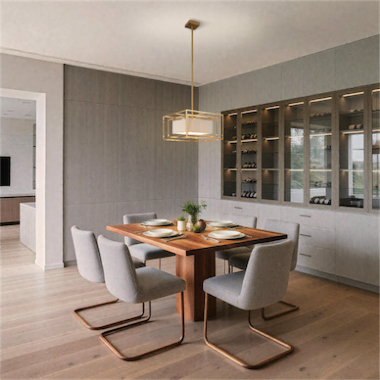 Suspension ABBEY en laiton et crème — 207272A — Luminaire Expert