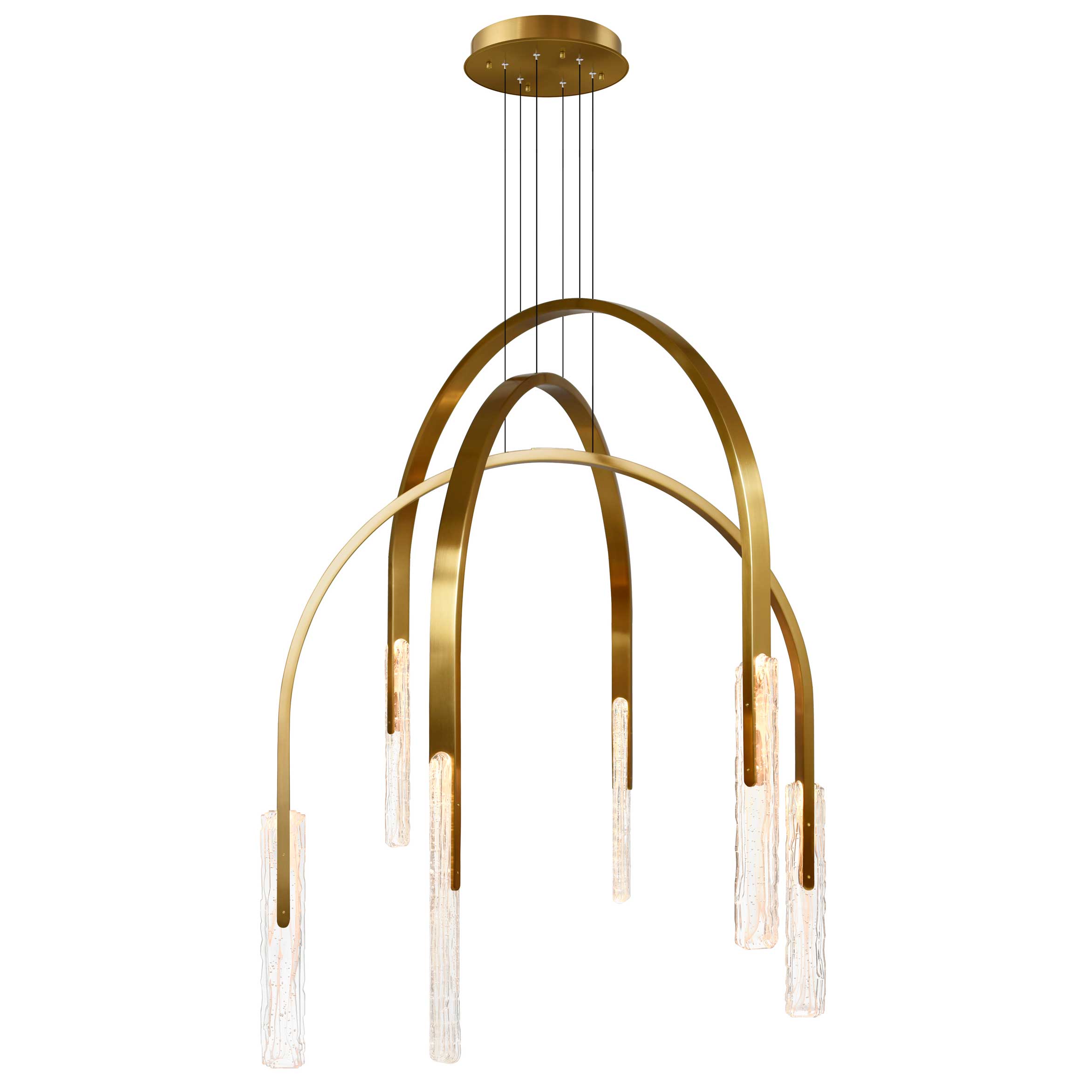 Suspension CURVA en laiton — 1725P38-6-624 — Luminaire Expert