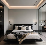 Applique murale DAHLIA en noir plâtre — 207264A — Luminaire Expert
