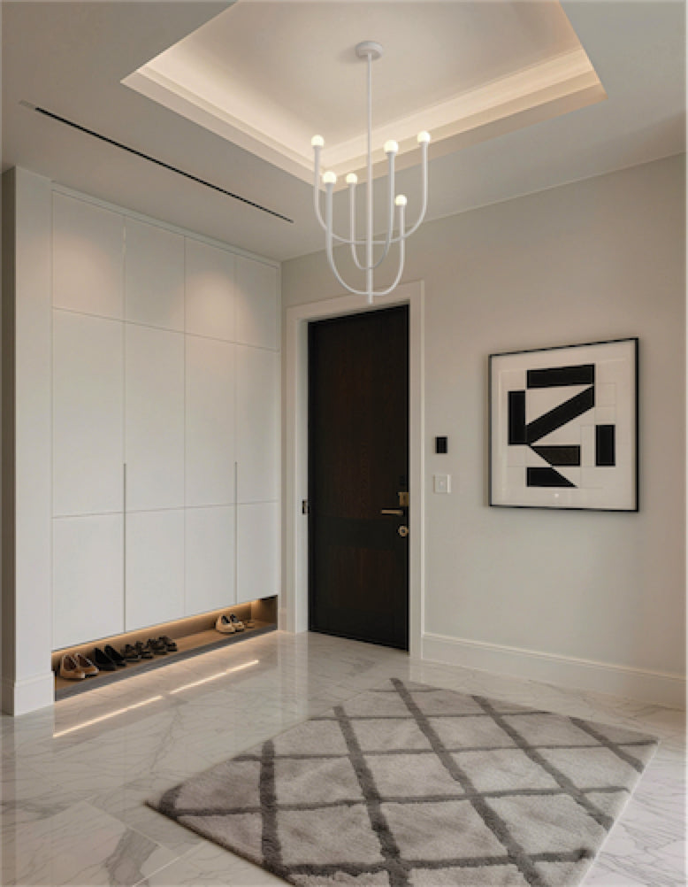 Suspension DAHLIA en blanc plâtre — 207252A — Luminaire Expert