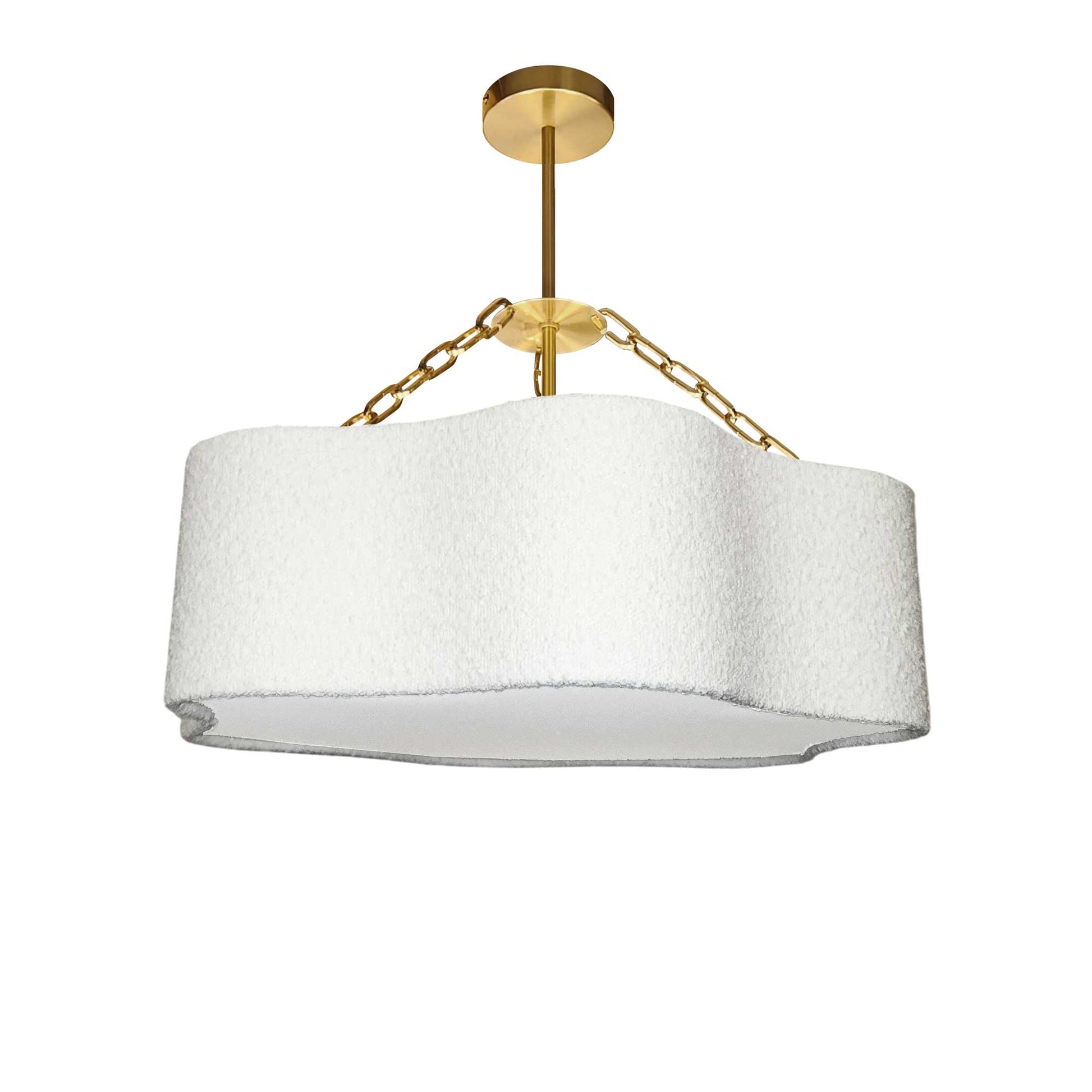 Suspension DALIA en laiton vieilli et blanc — DAL-254C-AGB — Luminaire Expert