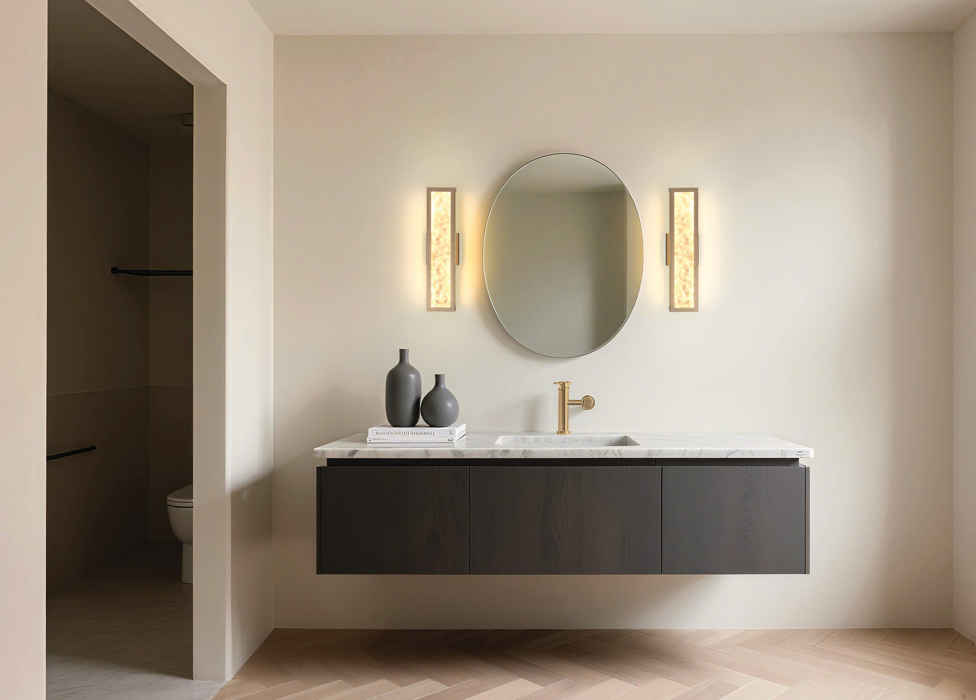Applique murale COURTNEY en bronze champagne — 207704A — Luminaire Expert