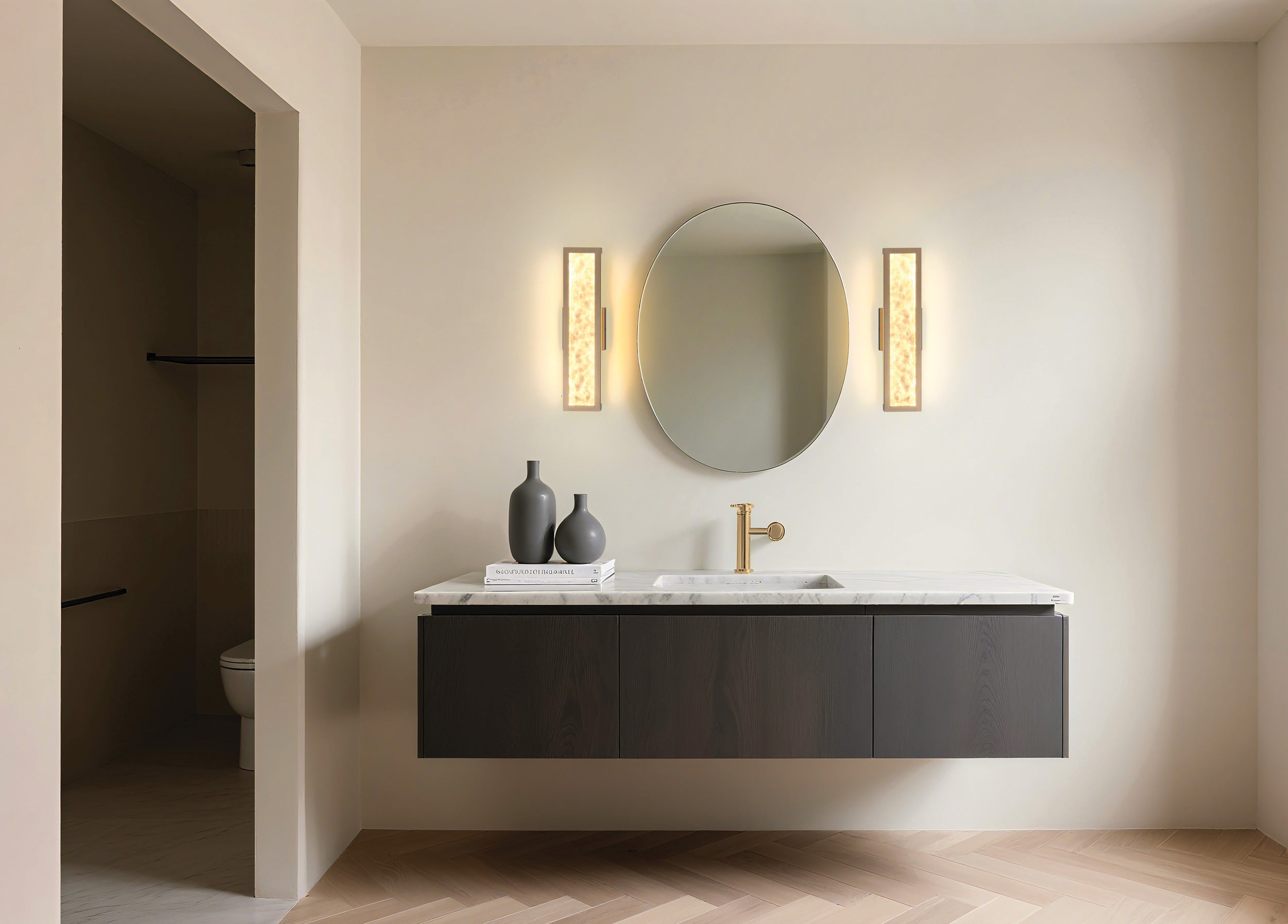 Applique murale COURTNEY en bronze champagne — 207704A — Luminaire Expert