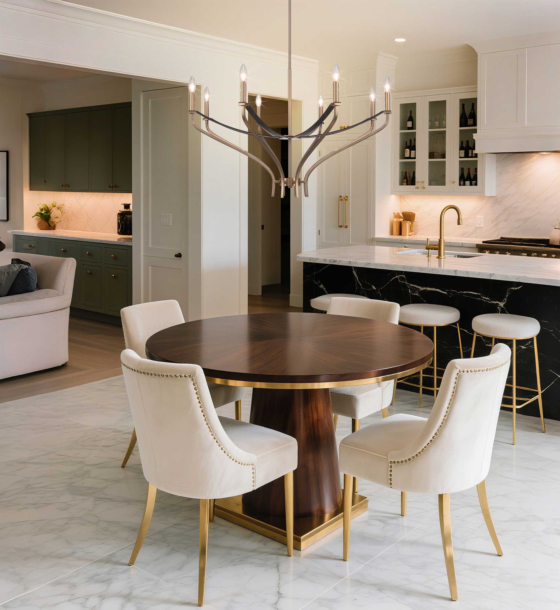 Suspension SUSSEX en champagne bronze — 207369A — Luminaire Expert