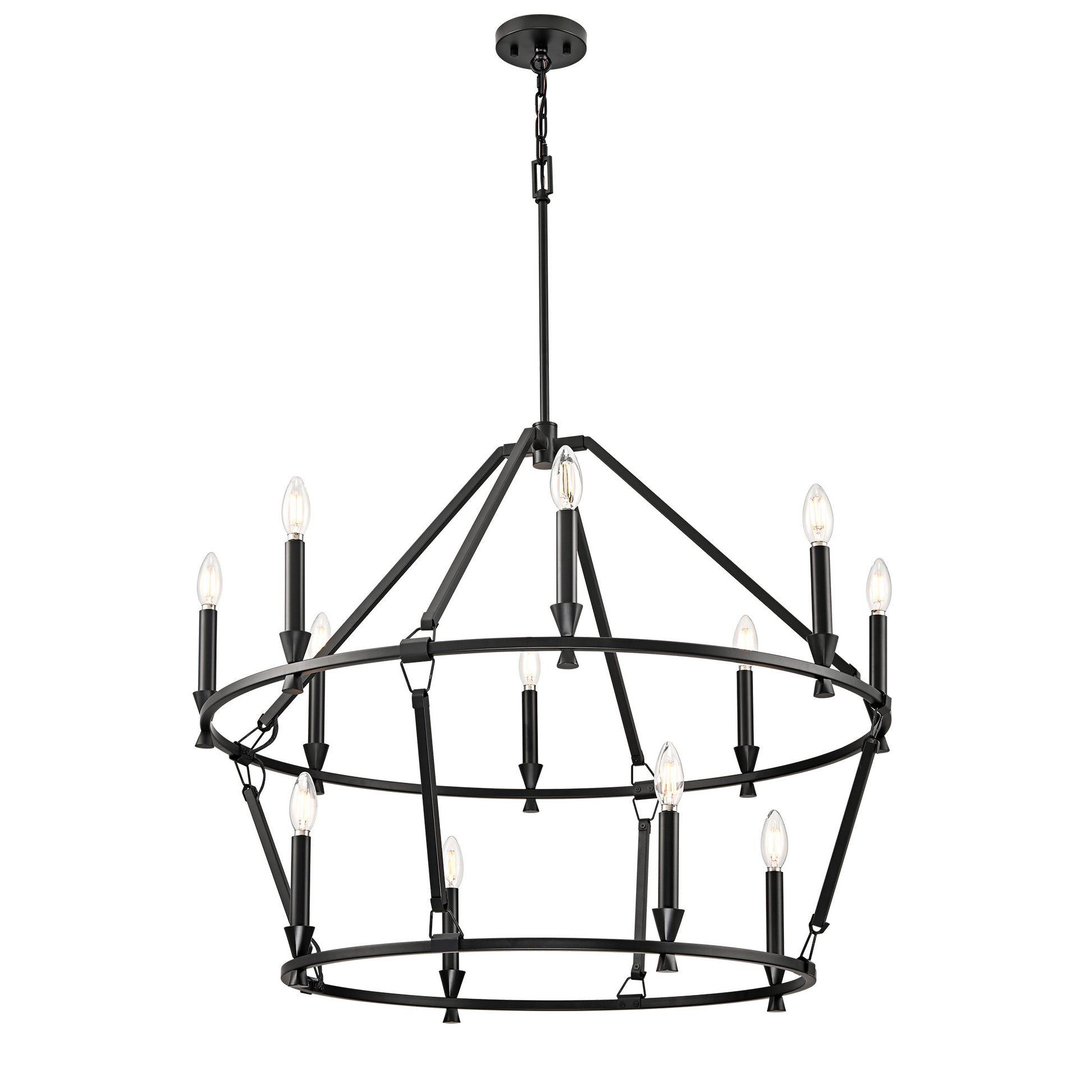 Suspension CARISBROOKE en ébène — DVP37149EB — Luminaire Expert