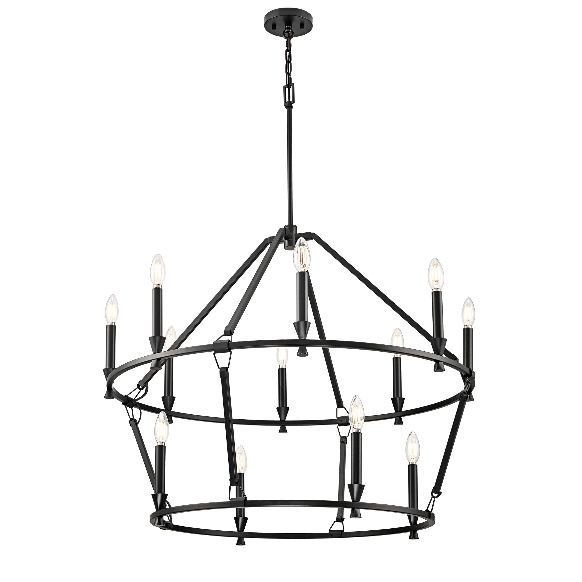 Suspension CARISBROOKE en ébène — DVP37149EB — Luminaire Expert