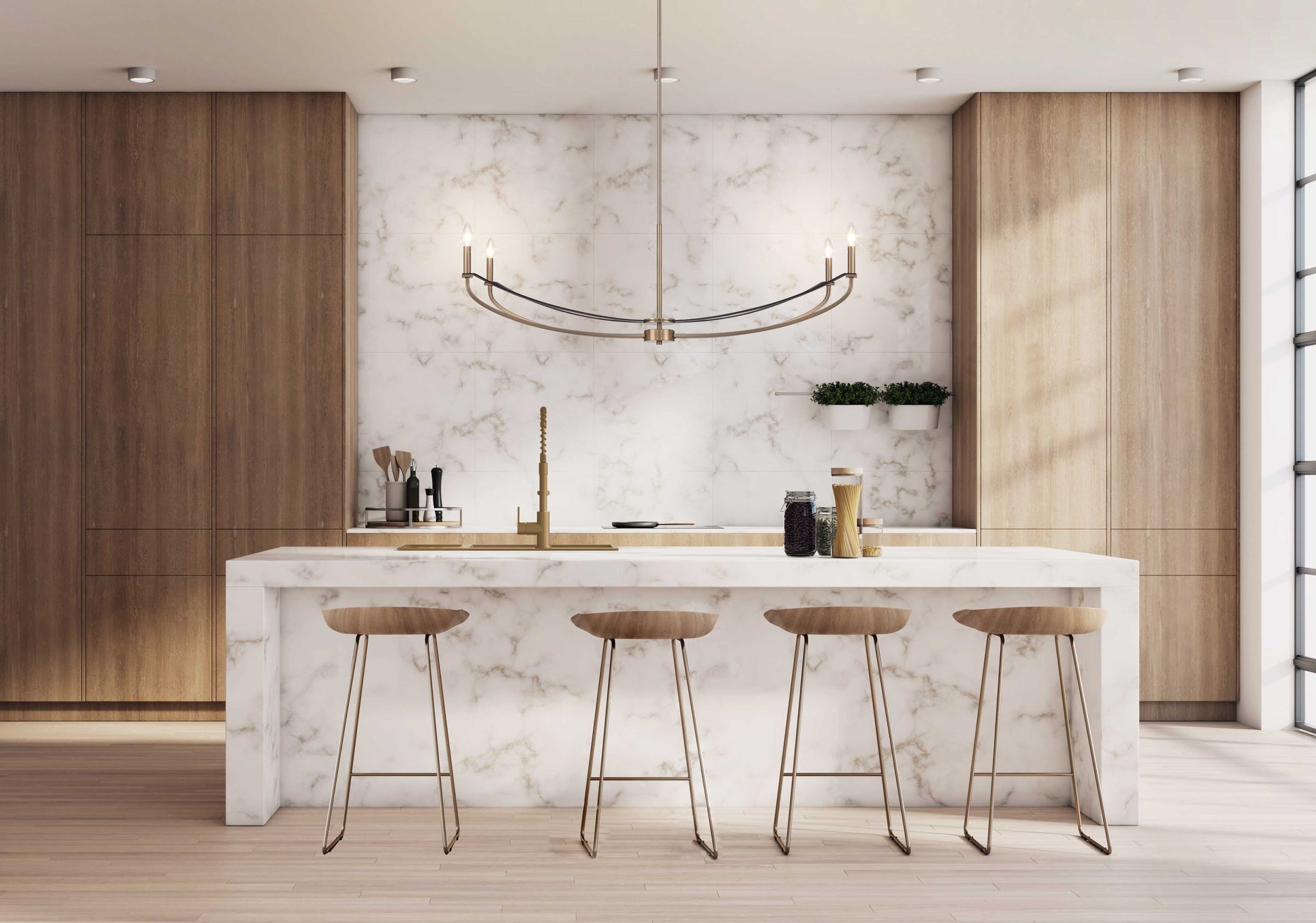 Suspension SUSSEX en champagne bronze — 207372A — Luminaire Expert