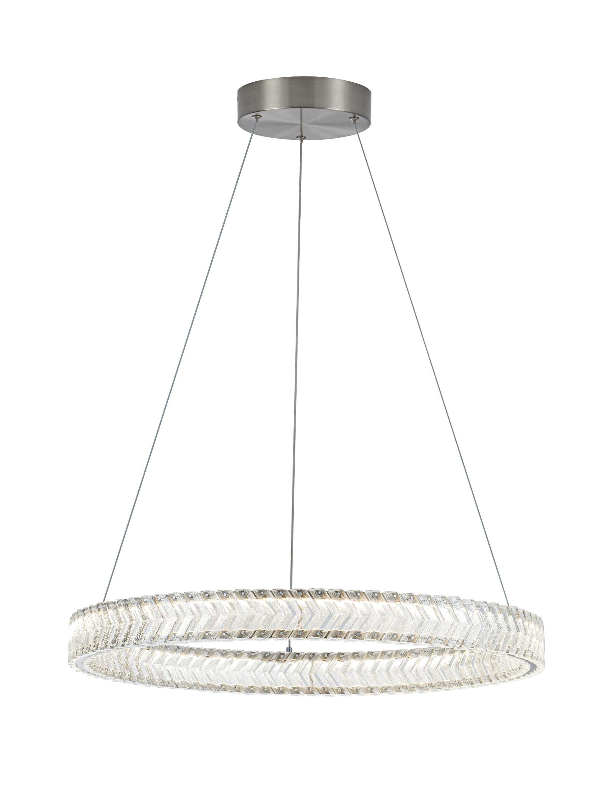 Suspension CHEVRON en nickel brossé — AC5051BN — Luminaire Expert