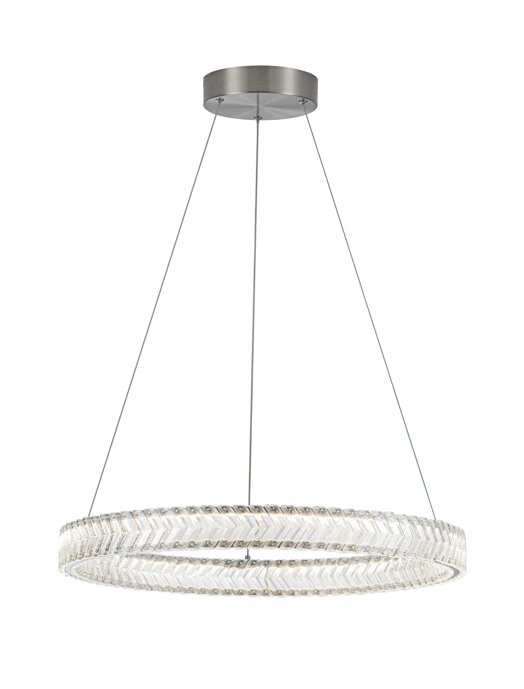 Suspension CHEVRON en nickel brossé — AC5051BN — Luminaire Expert