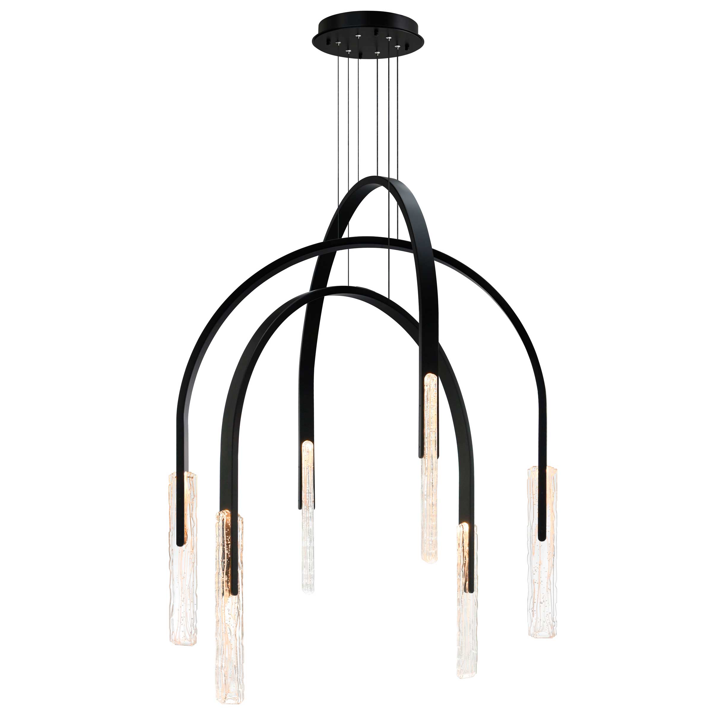 Suspension CURVA en noir — 1725P38-6-101 — Luminaire Expert