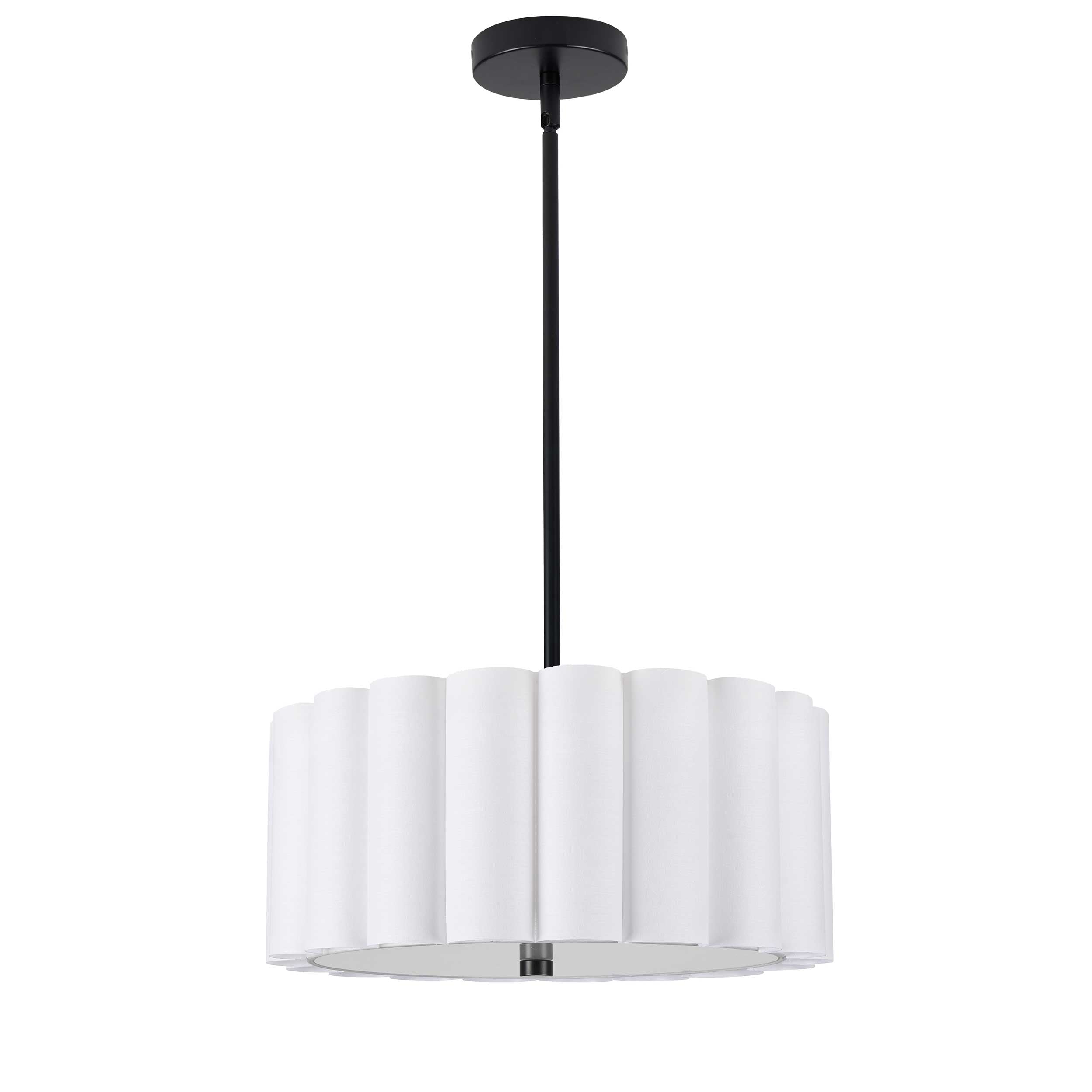 Suspension PACIFICA en noir mat et blanc — PCA-163P-MB-WH — Luminaire Expert