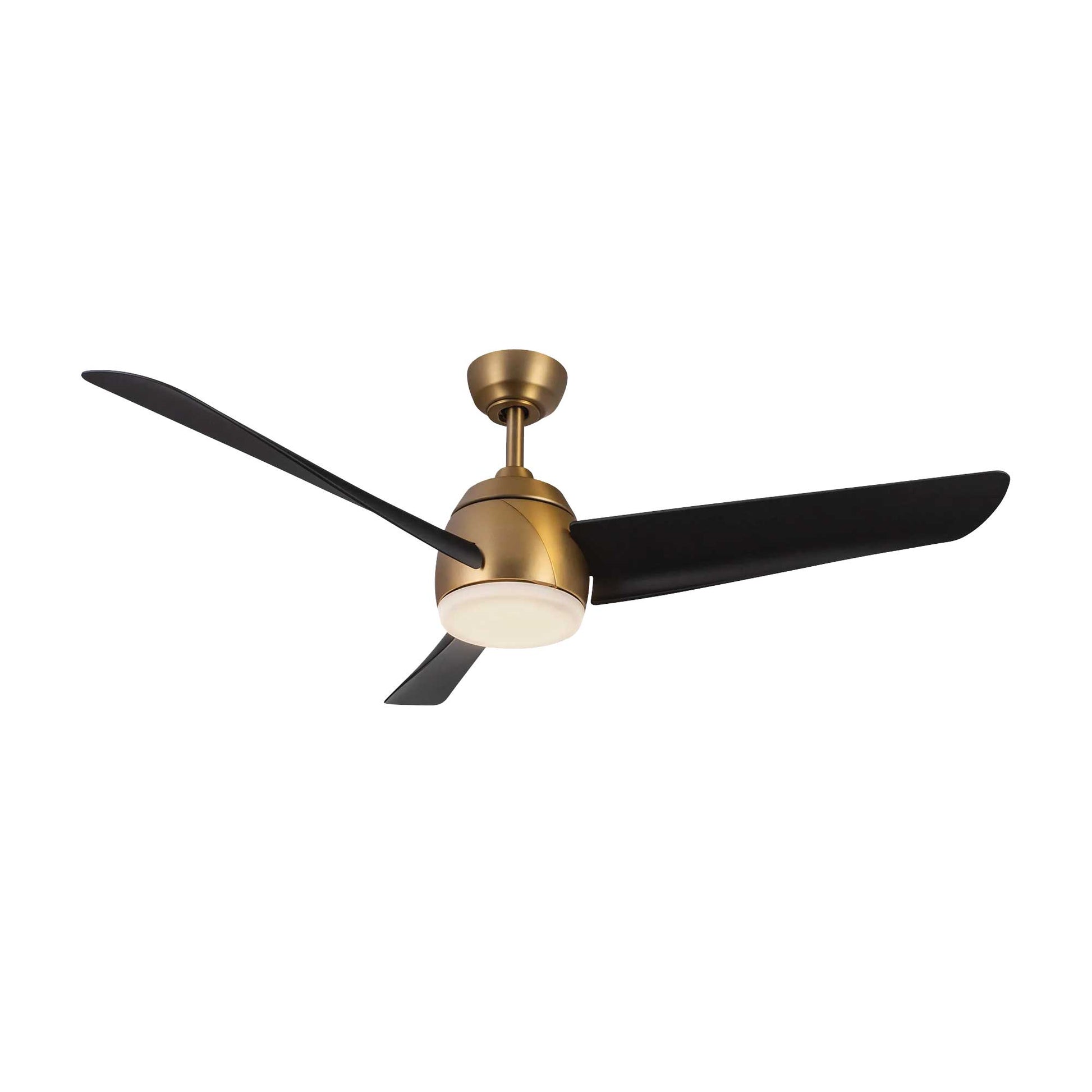 Ventilateur de plafond THALIA en or brossé et noir mat — CF91954-BG/MB — Luminaire Expert