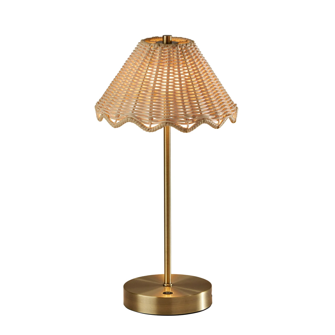 Lampe de table STEVIE en laiton antique, rechargeable — 4082-21 — Luminaire Expert
