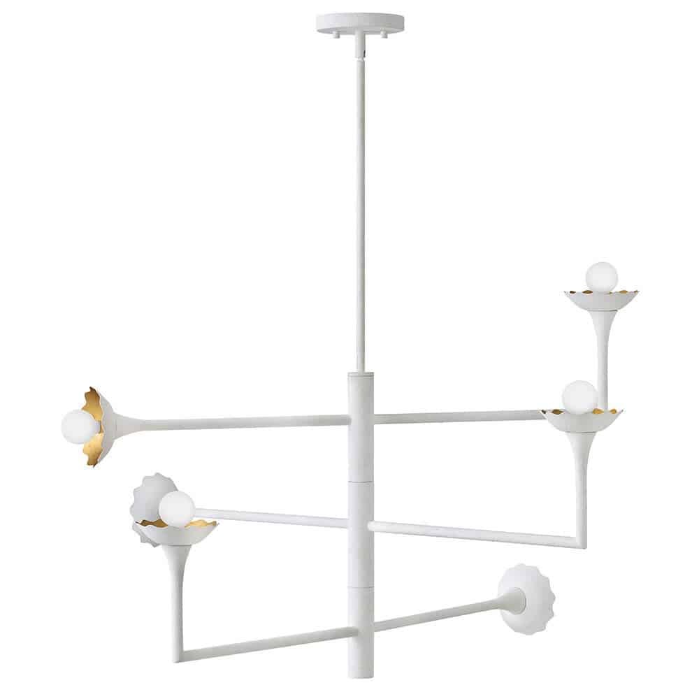 Suspension DARLA en blanc et or — Hinkley