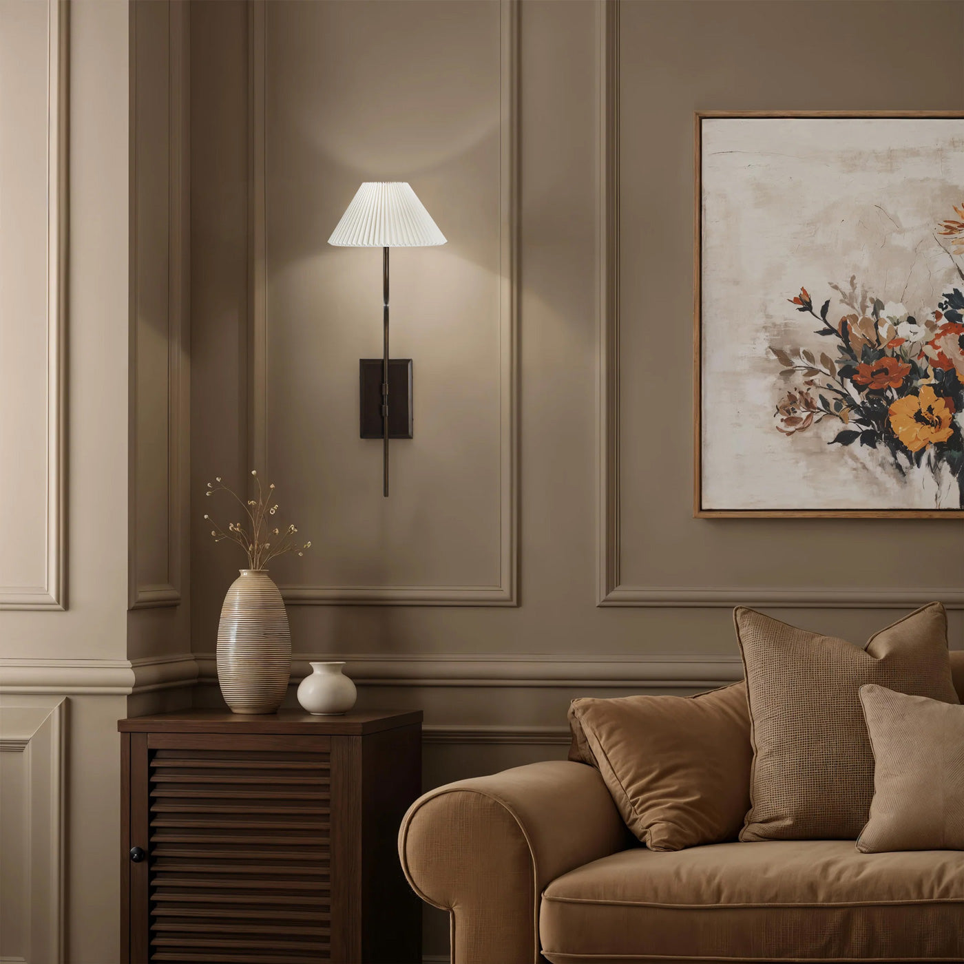 Applique murale MARGARITA en bronze antique foncé — WS181 — Luminaire Expert