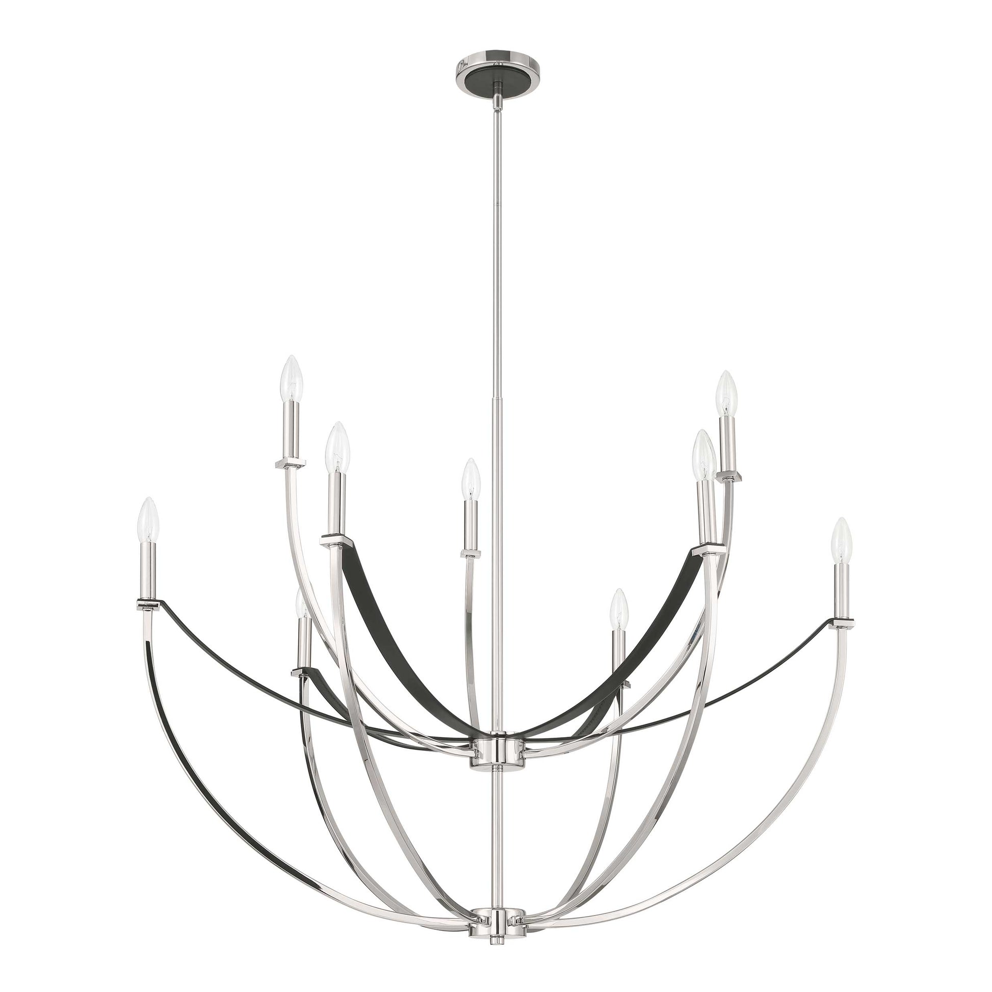 Suspension SUSSEX en nickel poli — 207888A — Luminaire Expert