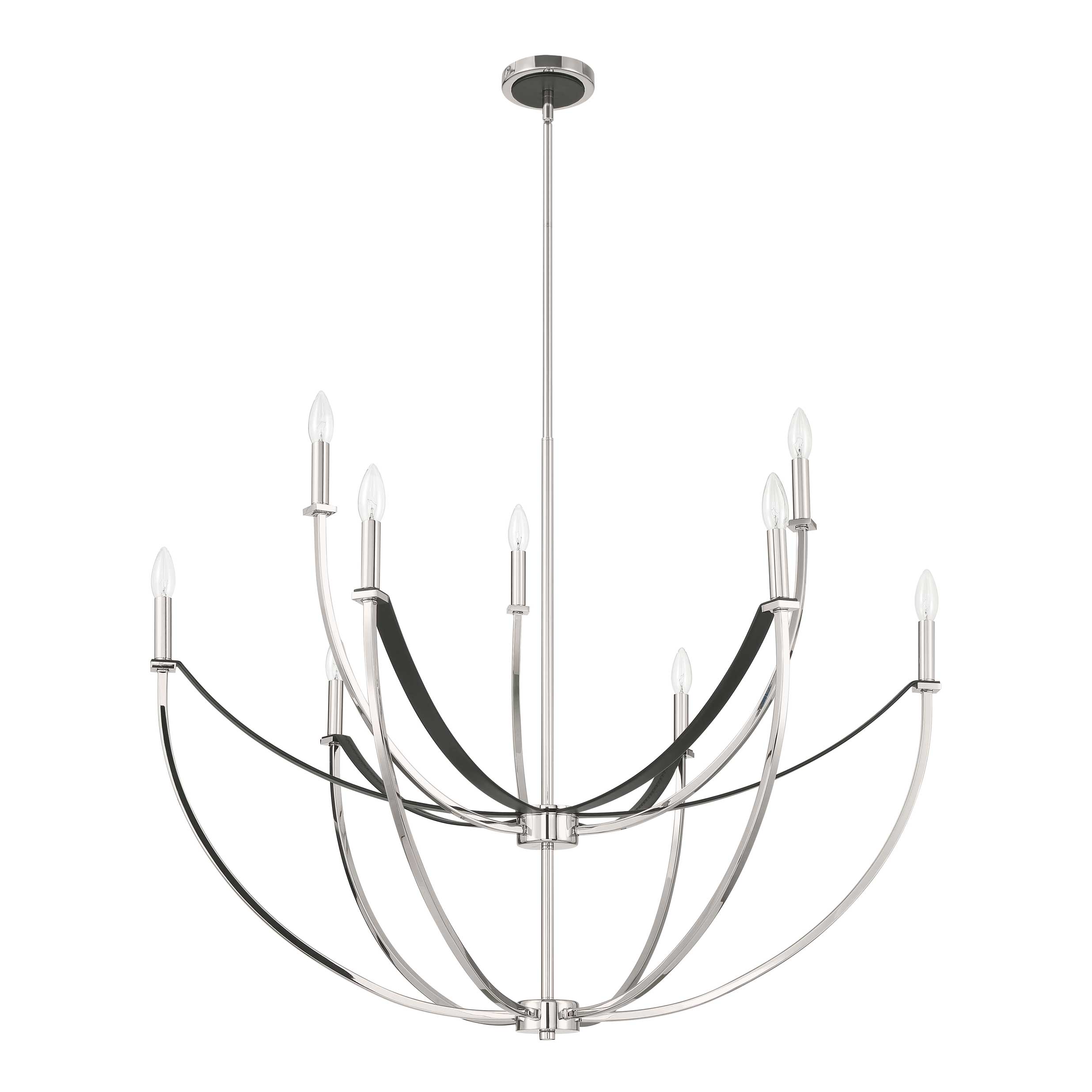 Suspension SUSSEX en nickel poli — 207888A — Luminaire Expert
