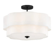 Semi-plafonnier GWEN en noir — 47733BK — Luminaire Expert