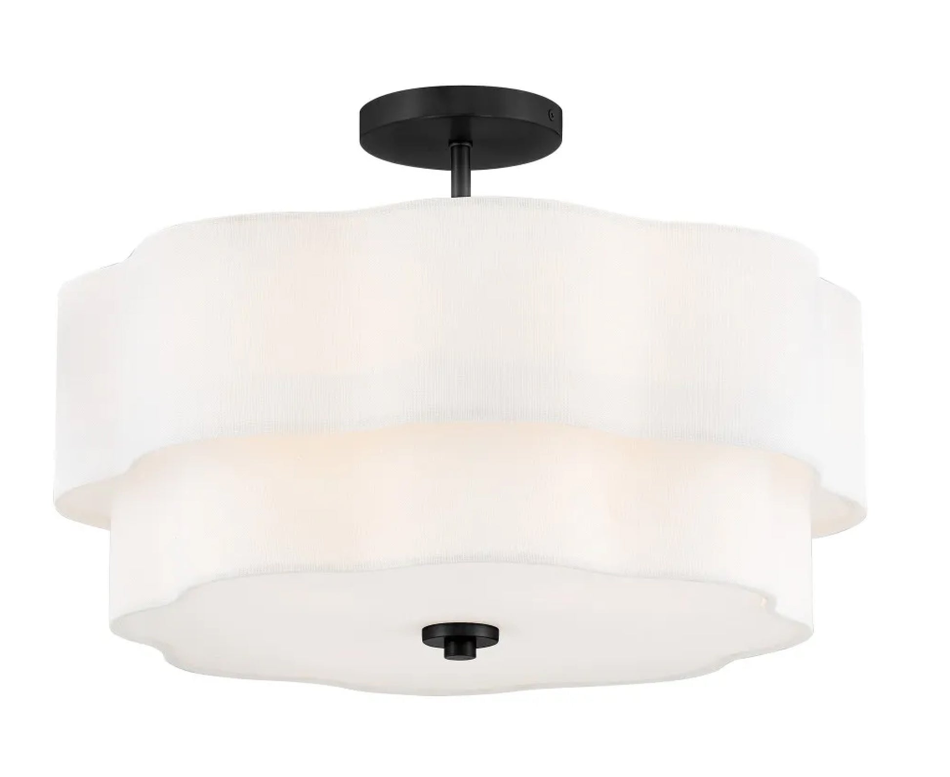 Semi-plafonnier GWEN en noir — 47733BK — Luminaire Expert