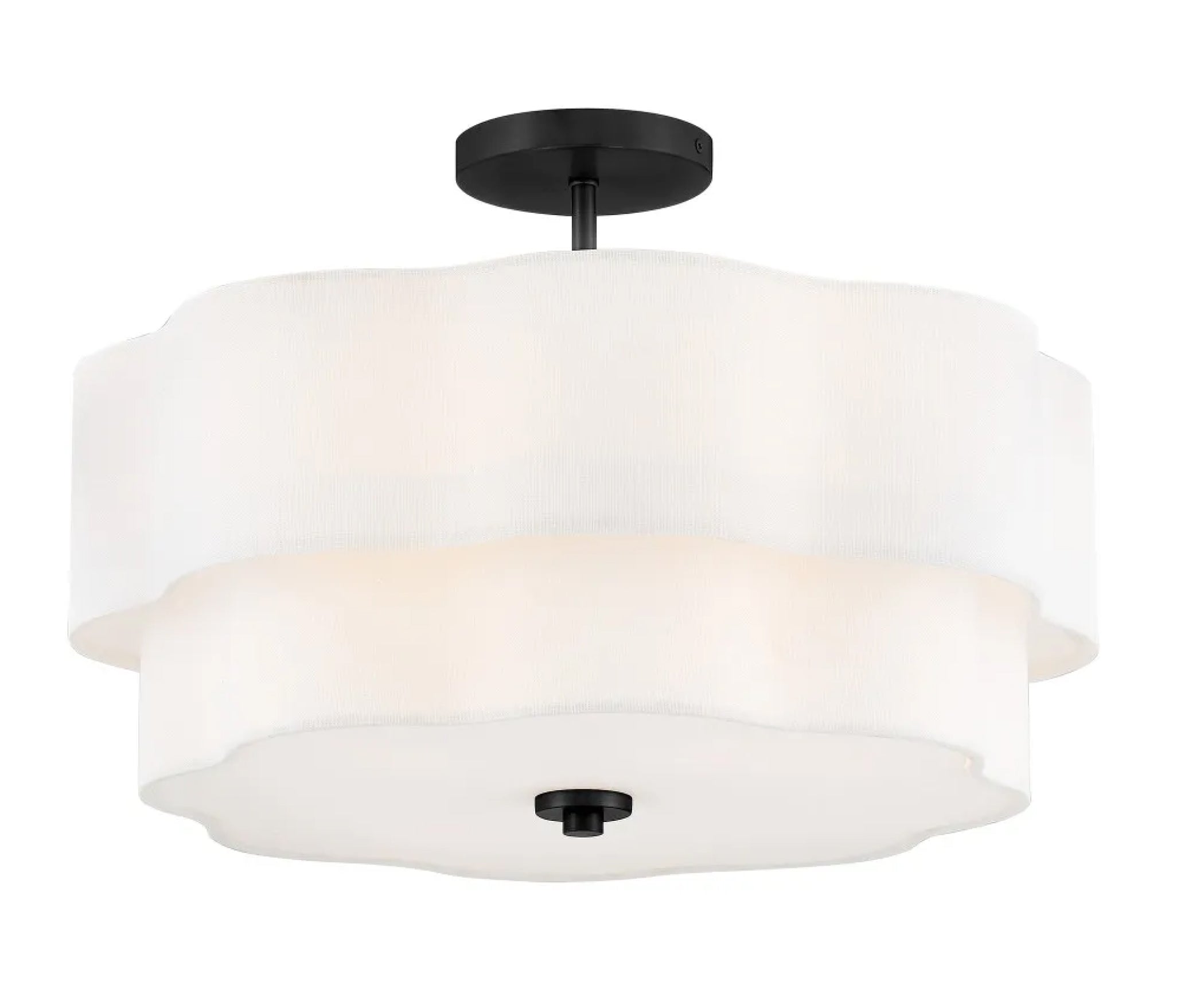 Semi-plafonnier GWEN en noir — 47733BK — Luminaire Expert