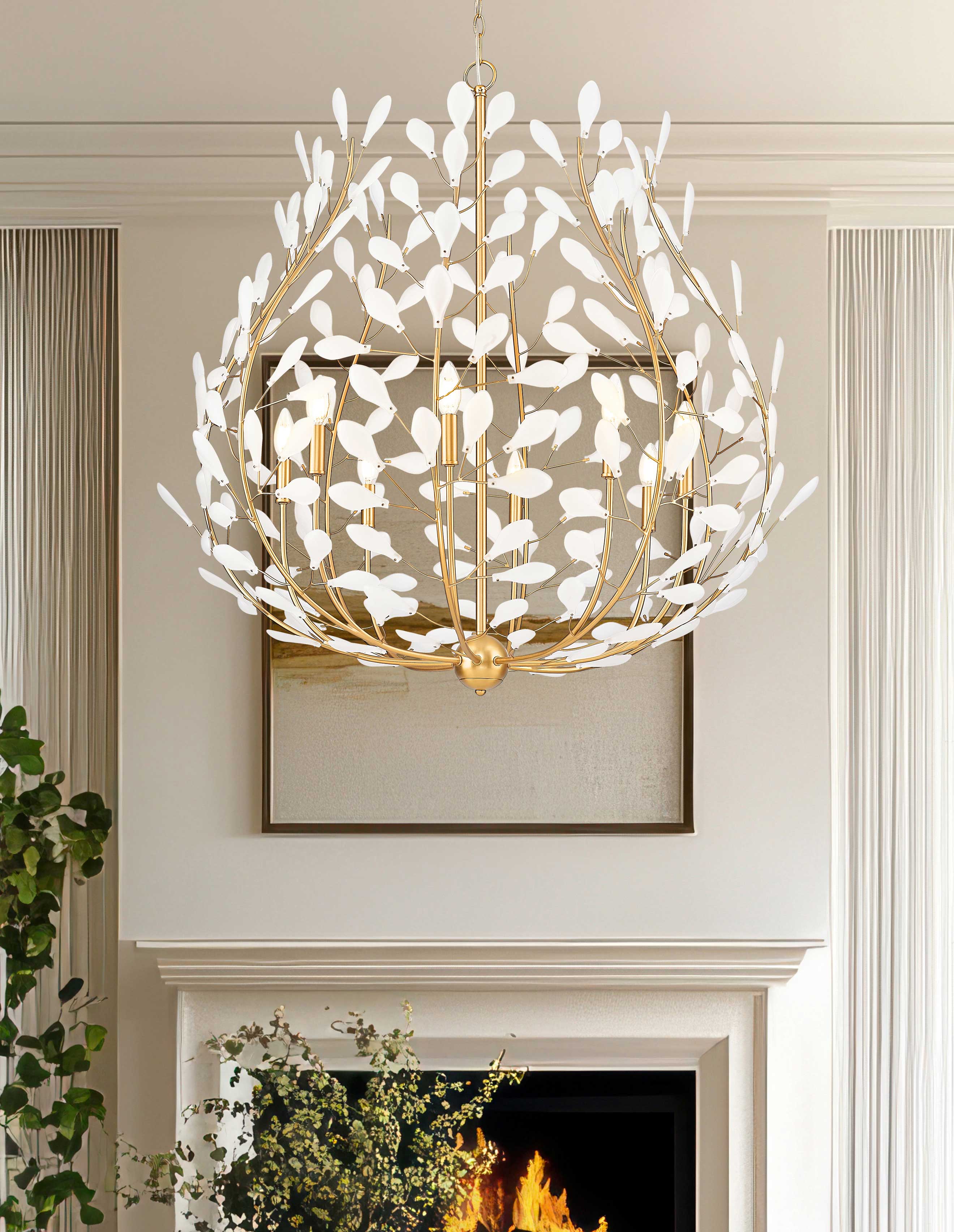 Suspension CLAUDINE en or moderne — Z-Lite