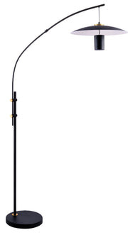 Lampe de plancher SLEY en noir et laiton — FL6601-BLK/BRS — Luminaire Expert