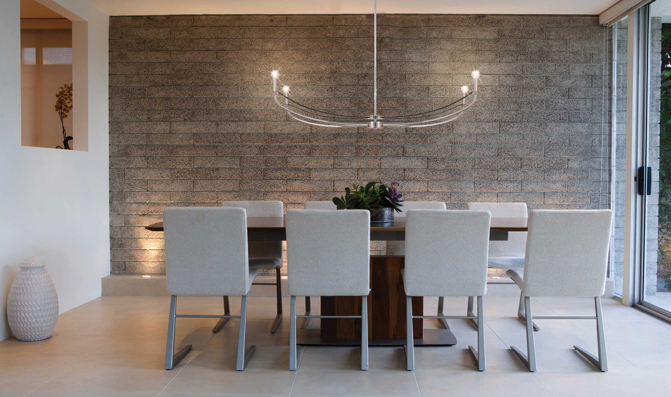 Suspension SUSSEX en nickel poli — 207889A — Luminaire Expert