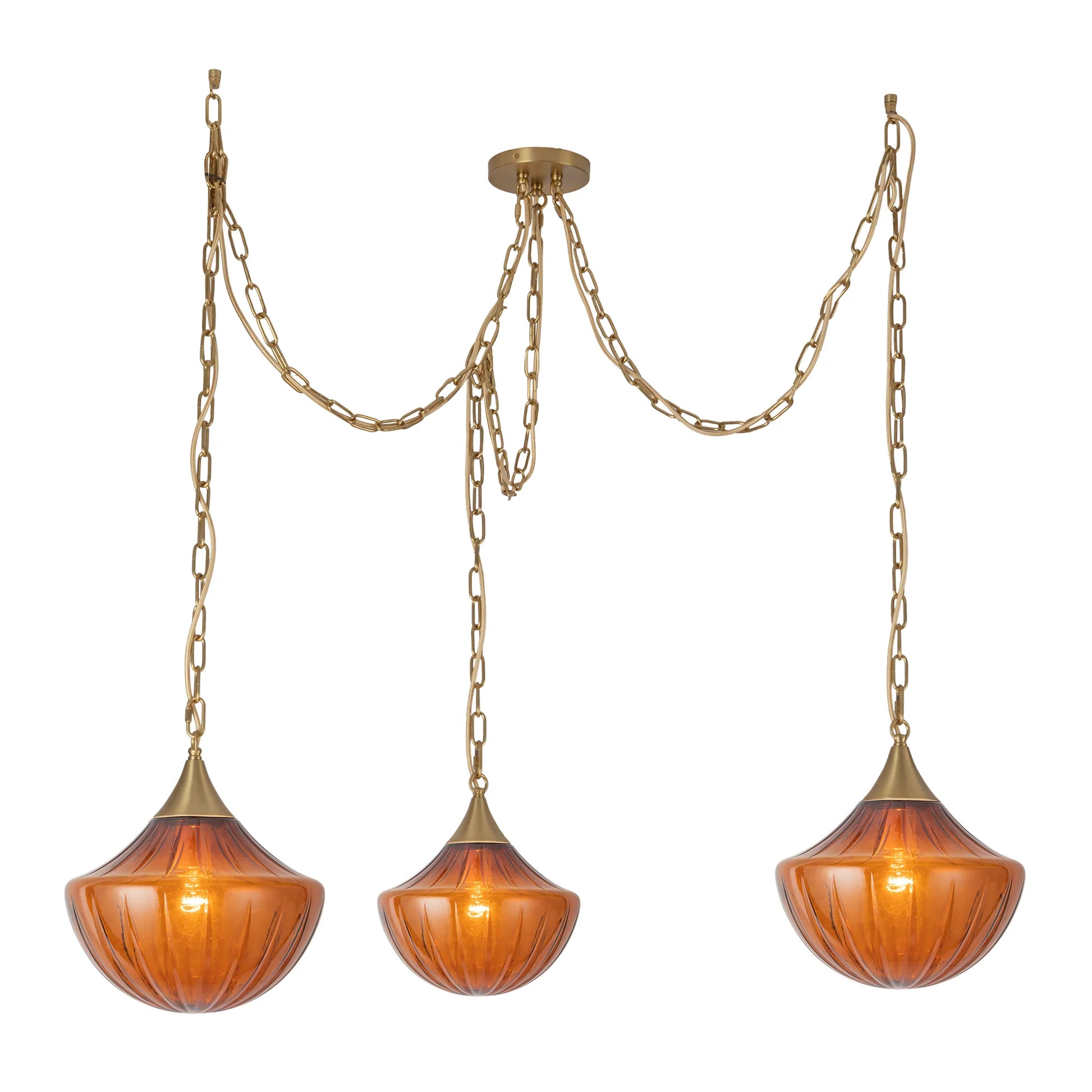 Suspension FARRAH en or brossé — MP651312BGAM — Luminaire Expert