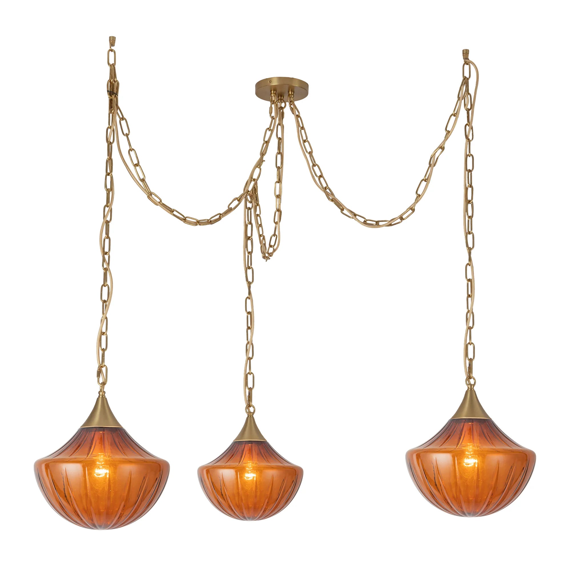 Suspension FARRAH en or brossé — MP651312BGAM — Luminaire Expert