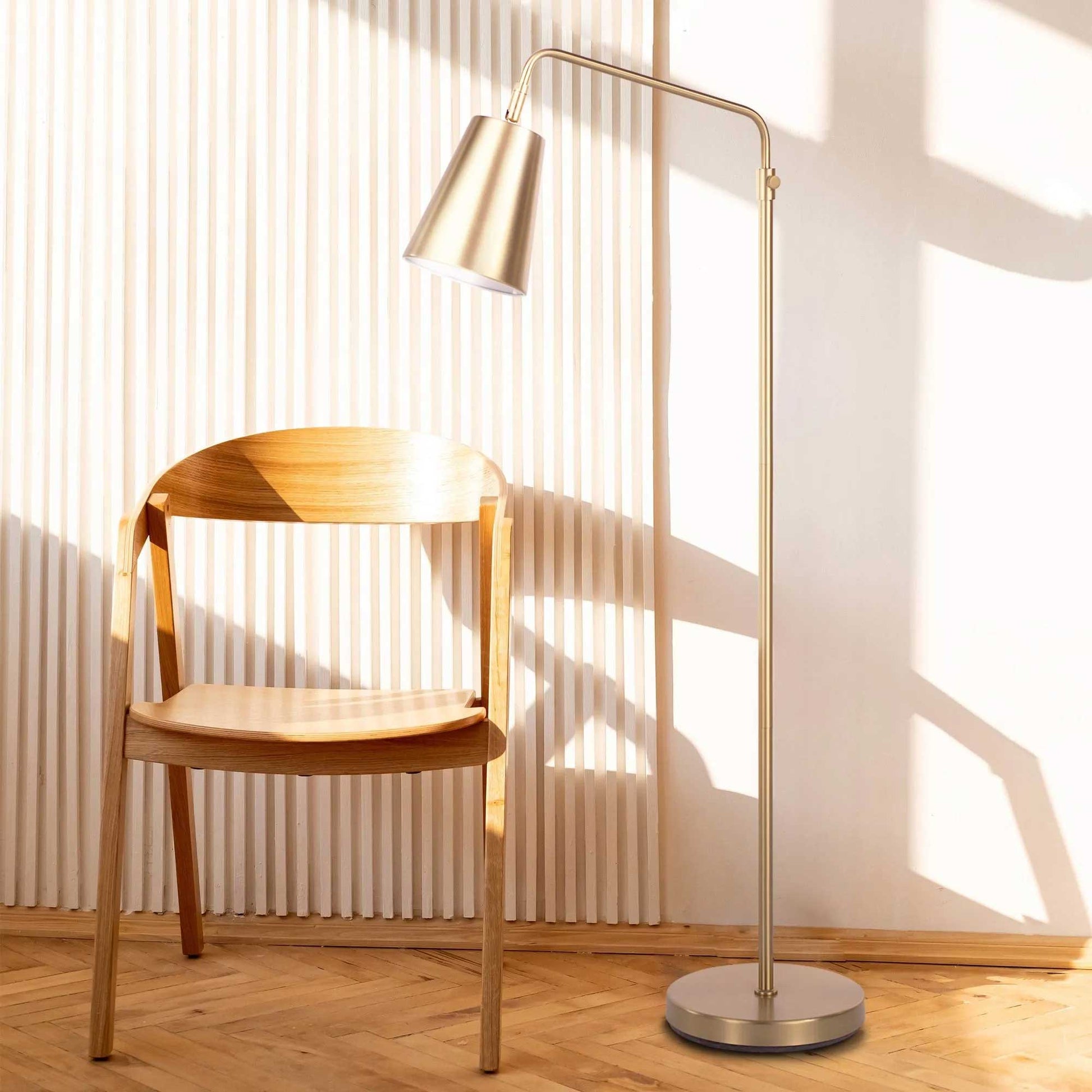 Lampe de plancher VIDURA en laiton — LPF3179 — Luminaire Expert
