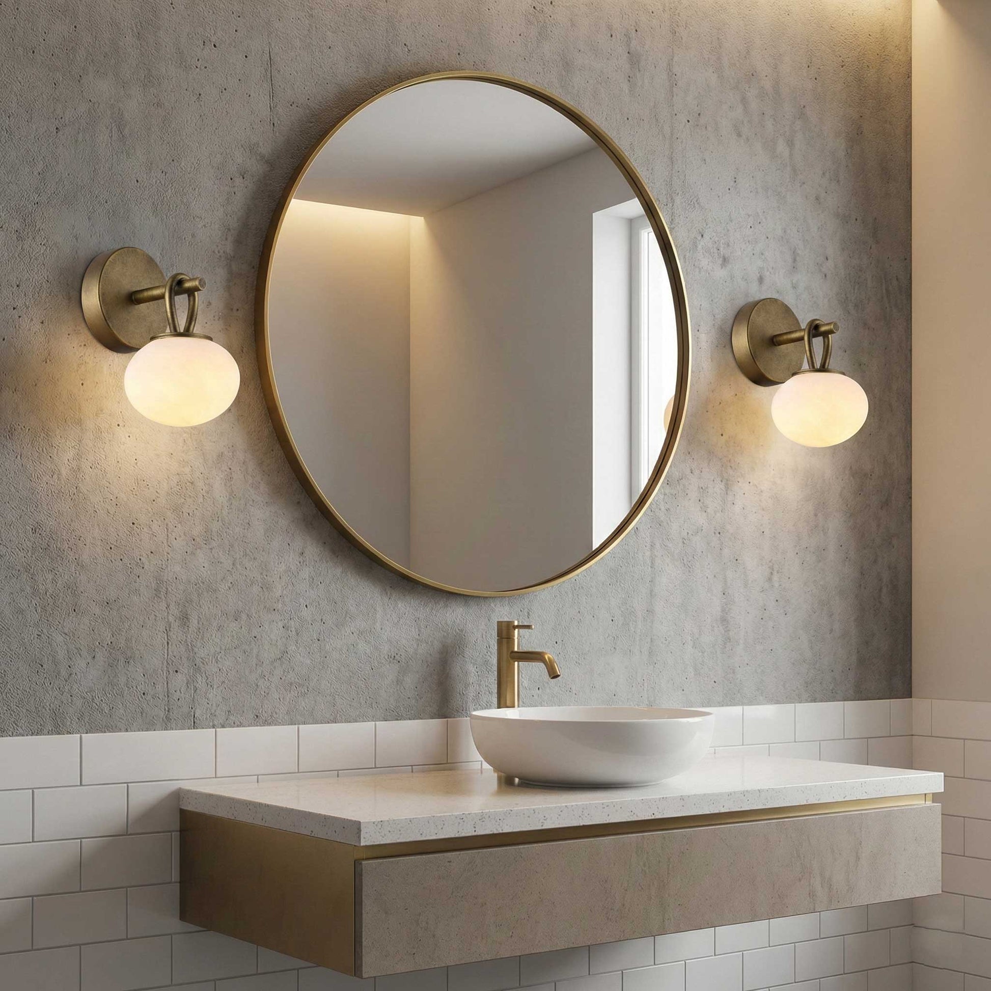 Applique murale VELORA en laiton antique — AC12251LB — Luminaire Expert