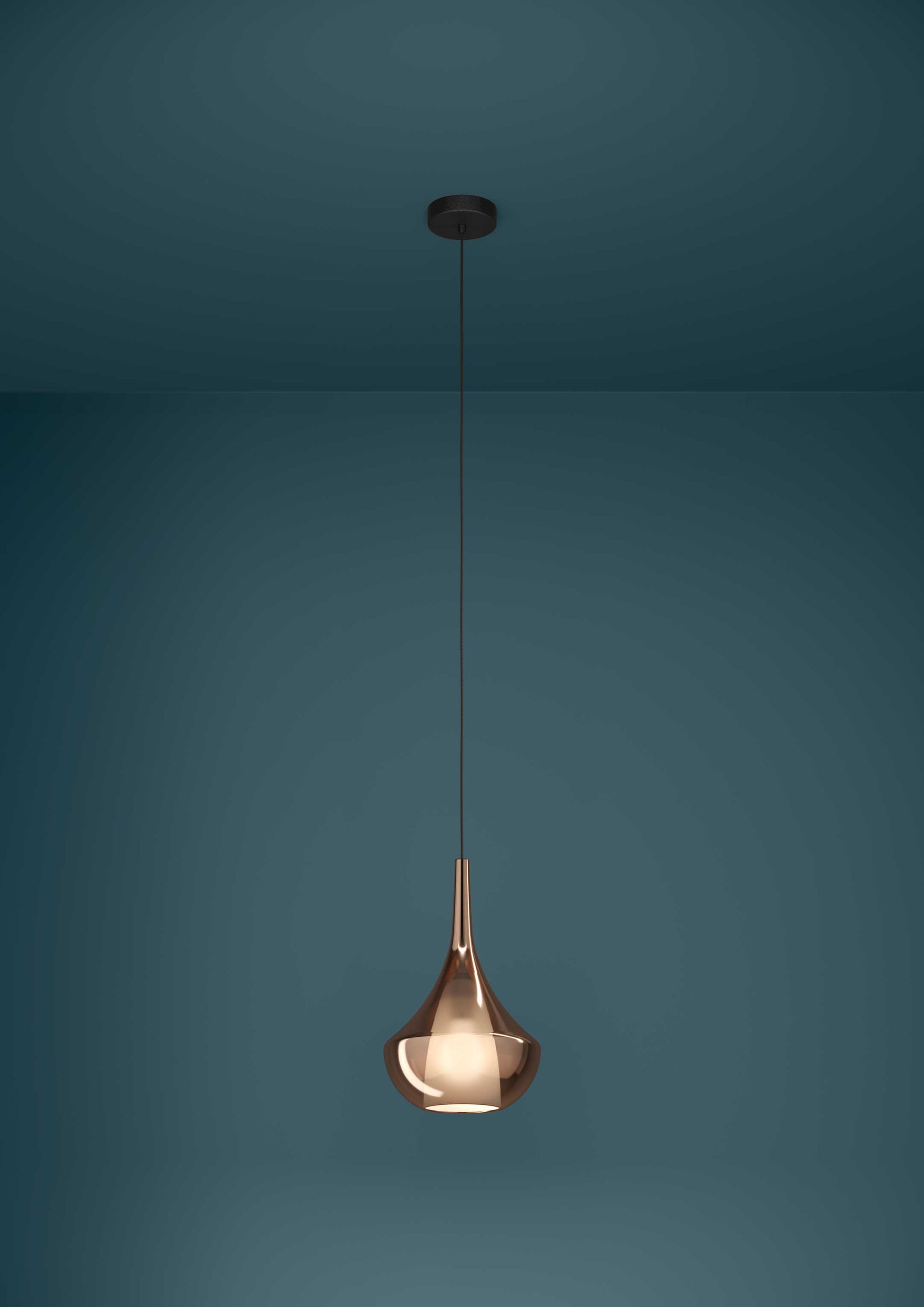 Suspension ALMOSTER en noir cuivré texturé — 390438A — Luminaire Expert