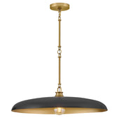 Suspension SADIE en laiton laqué et noir — 48165LCB-BK — Luminaire Expert