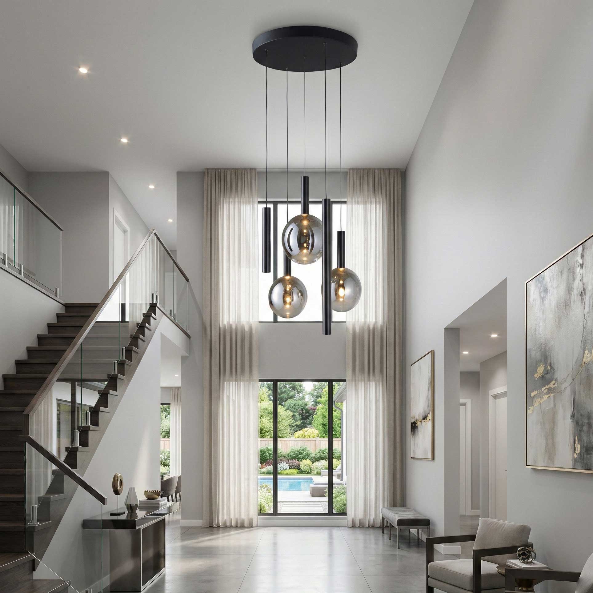 Suspension MODELLA en noir — AC5005BK — Luminaire Expert