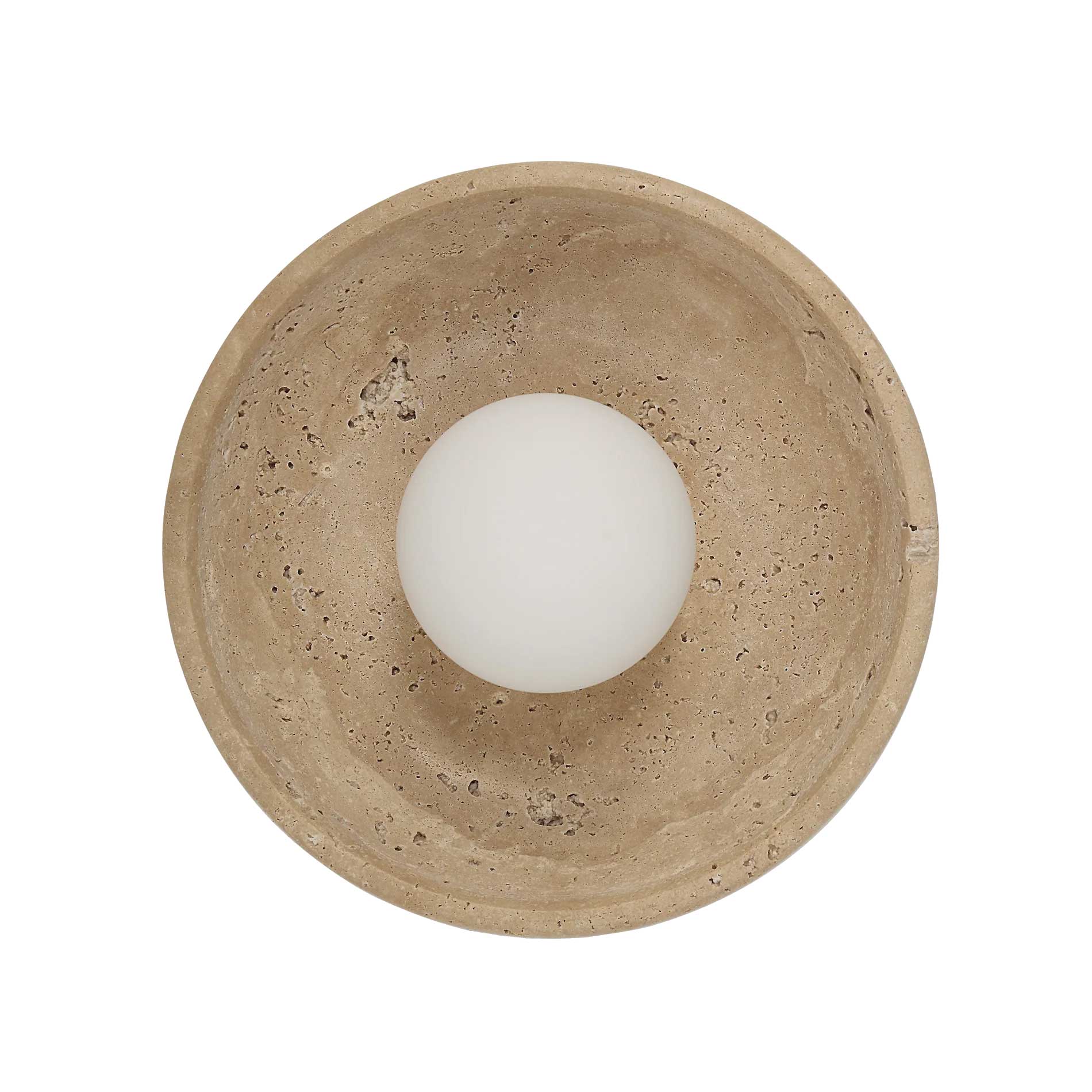 Applique murale MYRTOS en travertin naturel — WS155 — Luminaire Expert
