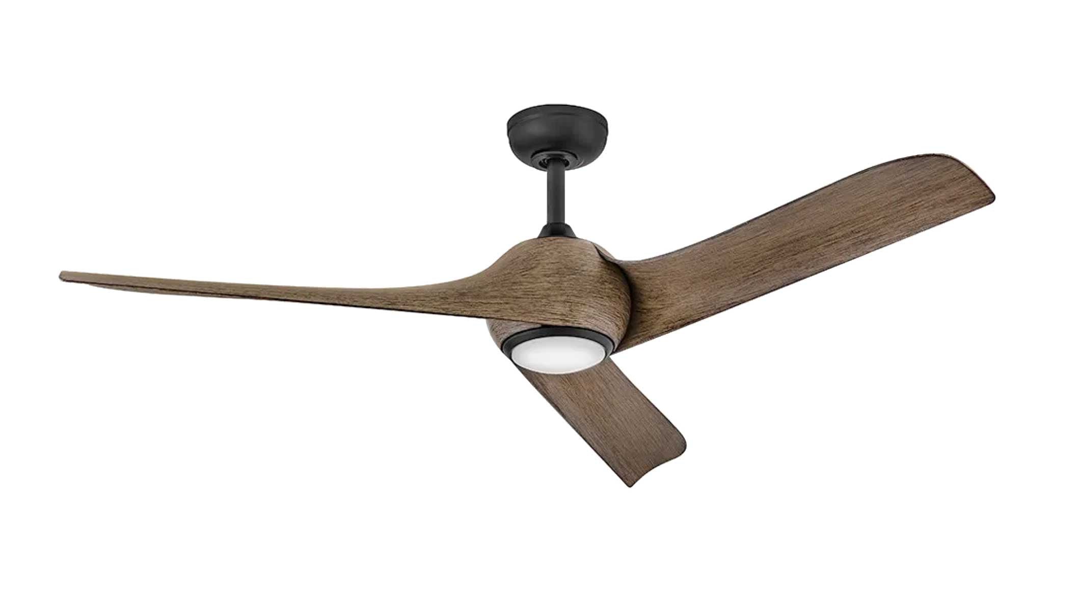 Ventilateur de plafond TIBURON en noir mat — 907256FBD-LDD — Luminaire Expert