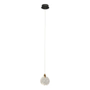Suspension SNOWFLAKE en laiton satiné et noir — Artcraft