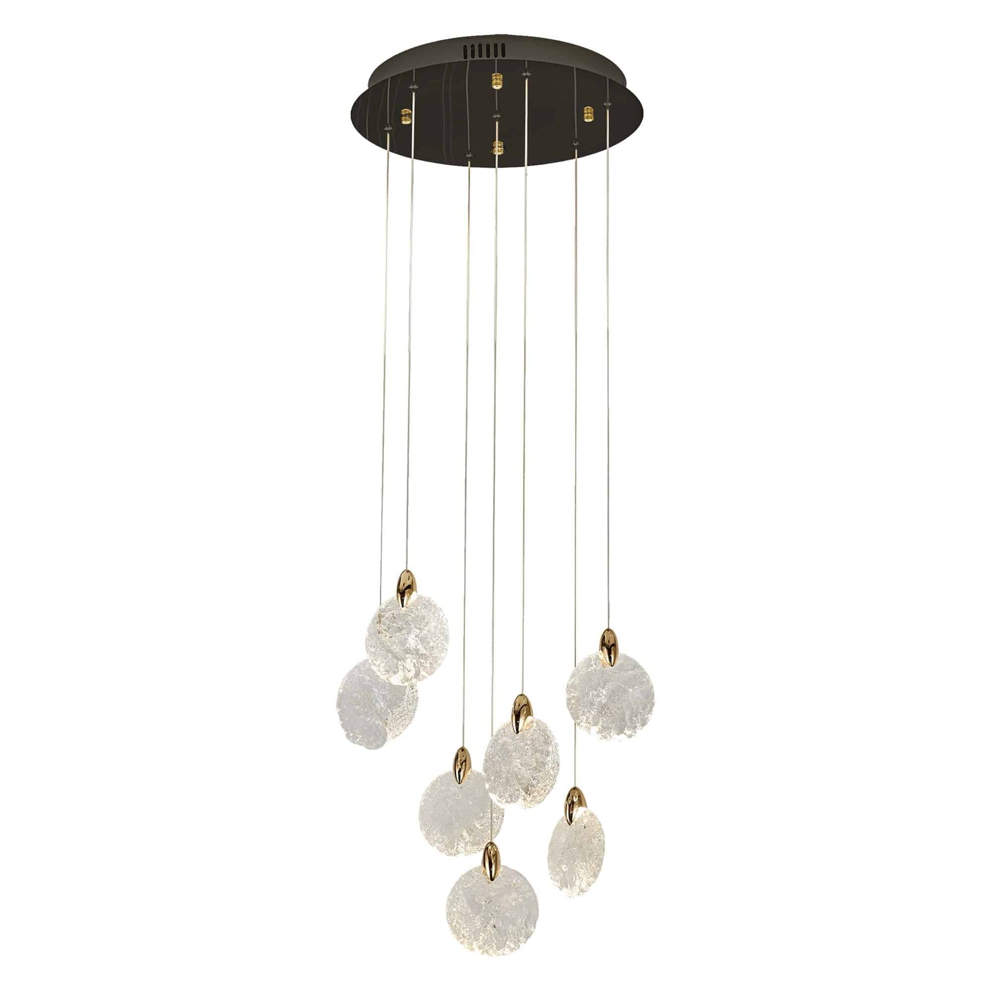 Suspension SNOWFLAKE en laiton satiné et noir — Artcraft