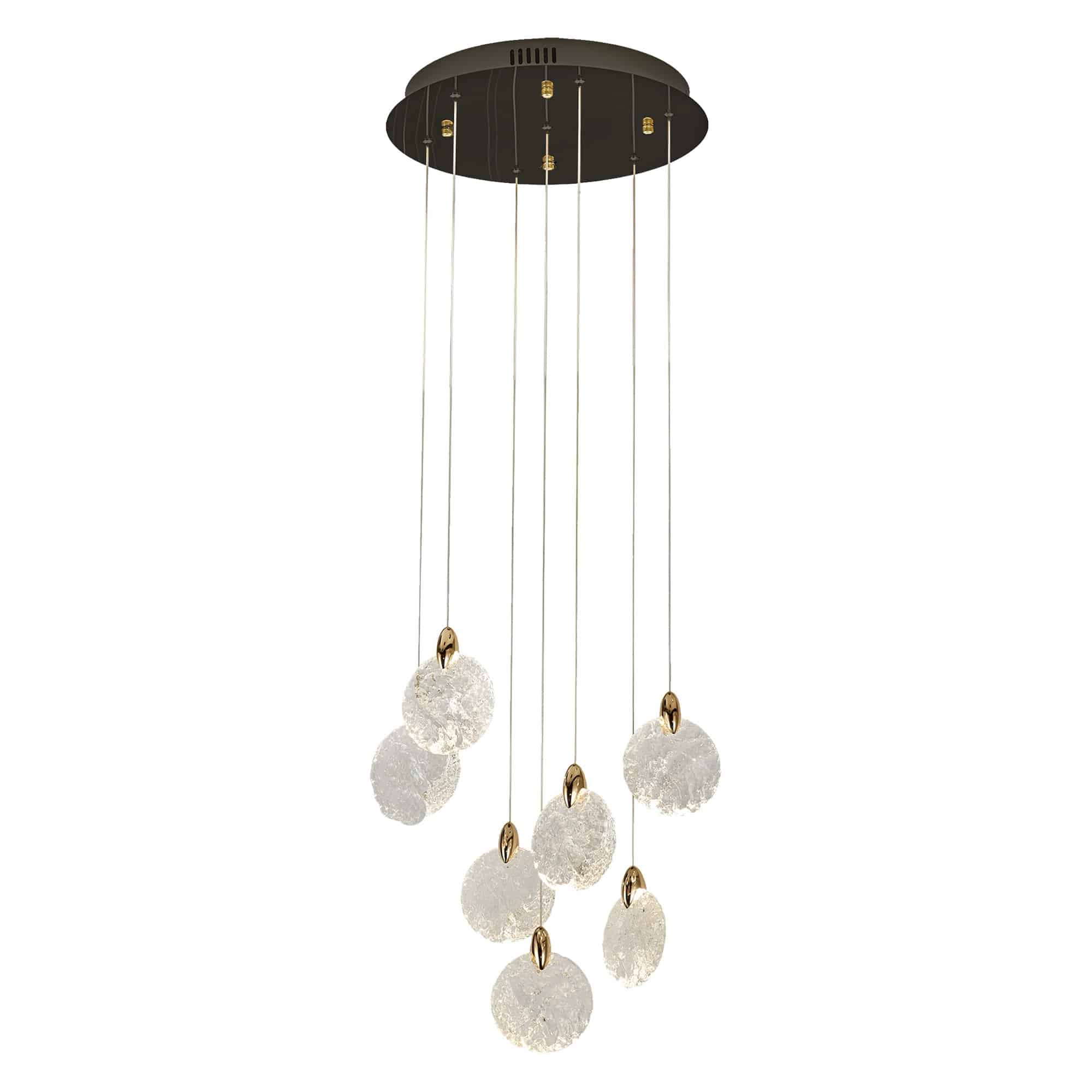 Suspension SNOWFLAKE en laiton satiné et noir — Artcraft